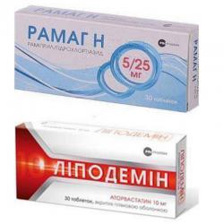 Липодемин 10мг №30  таблетки + Рамаг 10мг №30 таблетки